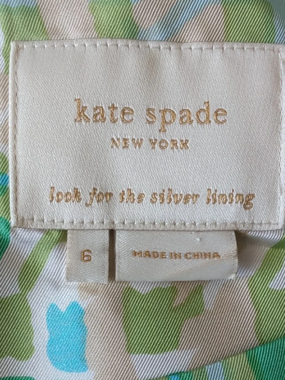 Kate Spade New York Retro Mint Green Plaid 100% Silk Fit & Flare Dress SIZE 6